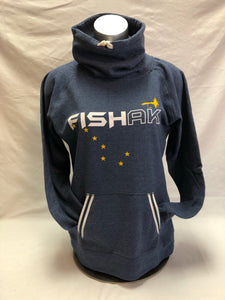 FISH AK - Big Dipper Fly - Ladies' Relay Cowl Neck Sweatshirt*