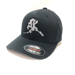 AK Letter (Big Logo) - Flex Fit - Solid Back- Hats