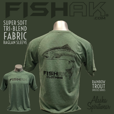 FISH AK - Species Collection - Rainbow Trout - T-Shirt - TriBlend