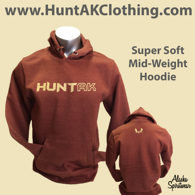 HUNT AK - Moose Skull -  Mid-Weight Hoodie (SALE)