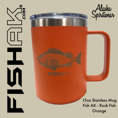 FISH AK - Rockfish - 15oz Stainless Camp Mug
