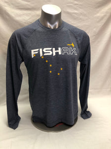 FISH AK Big Dipper with Fly - Long Sleeve T-Shirt - TriBlend