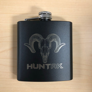 HUNT AK - Sheep Skull - 6oz Stainless Flask