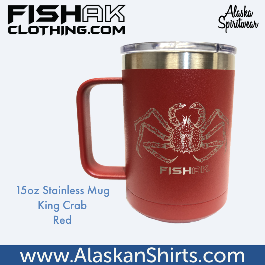 FISH AK - King Crab - 15oz Stainless Camp Mug