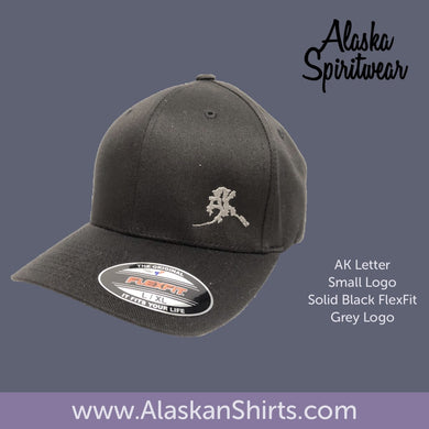 AK Letter (Small Logo) - Flex Fit - Solid Back- Hats